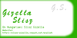 gizella slisz business card